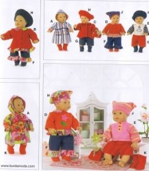 7903 BURDA 16-18'' BABY DOLLS WARDROBE,BOOTS PATTERN